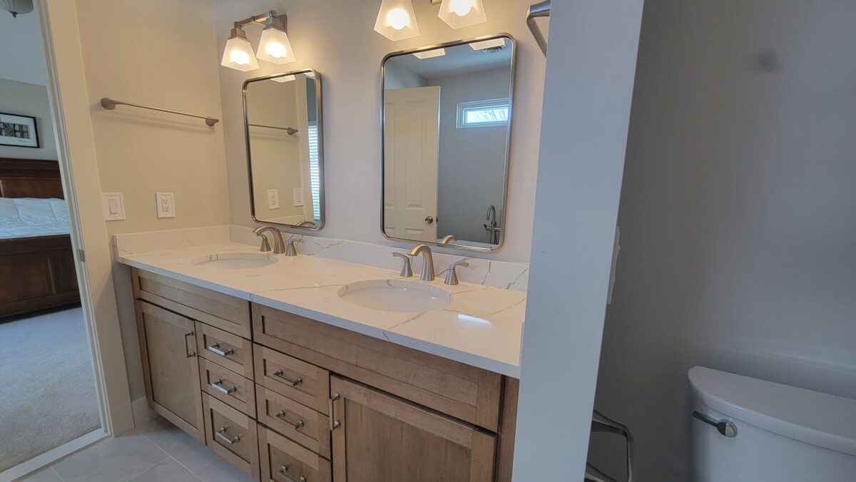 double vanity custom bathroom remodel plymouth