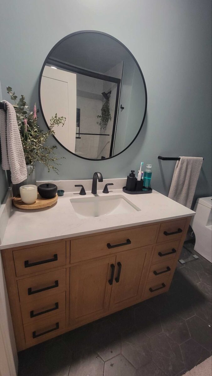modern small bathroom remodel plymouth marsh contracting